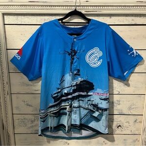 Corpus Christi Hooks Baseball Blue Lexington Jersey Shirt Size Medium